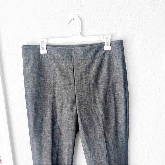 Talbots Pants Women's 10 Chatham Ankle Gray Sharkskin Slim Mid-Rise Side Zip - Picture 3 of 8